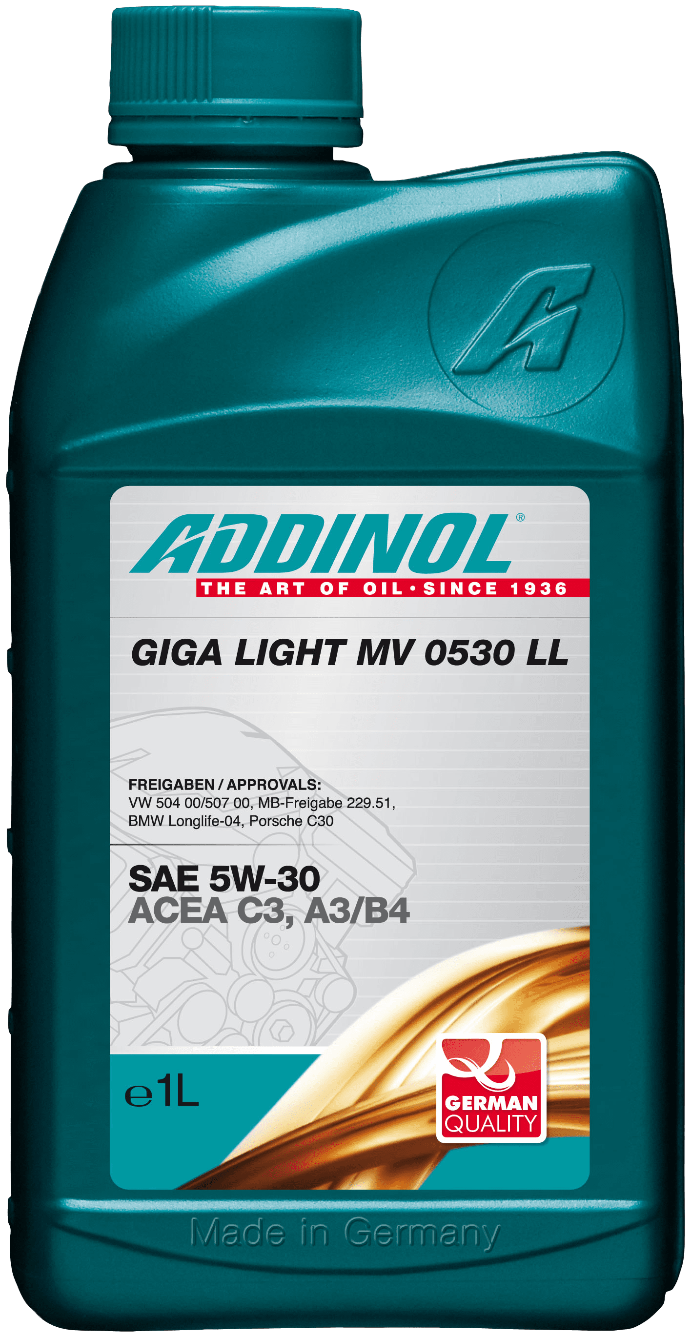 Моторное масло Addinol Giga Light (Motorenol) MV 0530 LL 5W-30, 1л (Addinol: 4014766072573)